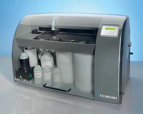 Automatisierte Labor-Arbeitsstation - Auto-LiPA™ 48 - Fujirebio - zur Vorbereitung von Versuchen / Tisch