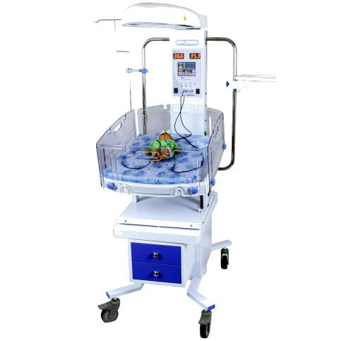 Reanimationseinheit für Säuglinge / mit Phototherapie-Lampe - IW 6400 - AVI Healthcare - mit Gebläse / auf Rollen / höhenverstellbar
