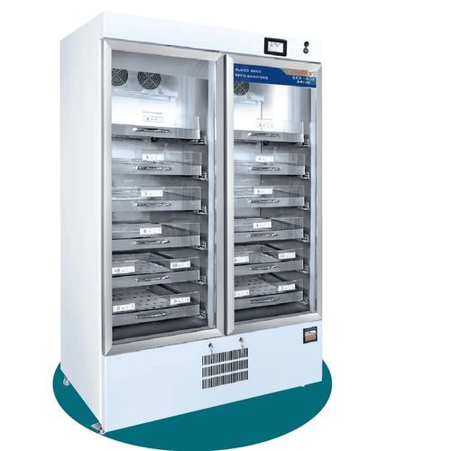 Kühlschrank für Blutbanken - EKN 600 - EMSAS - vertikal / mit 2 Türen / mit Glastür