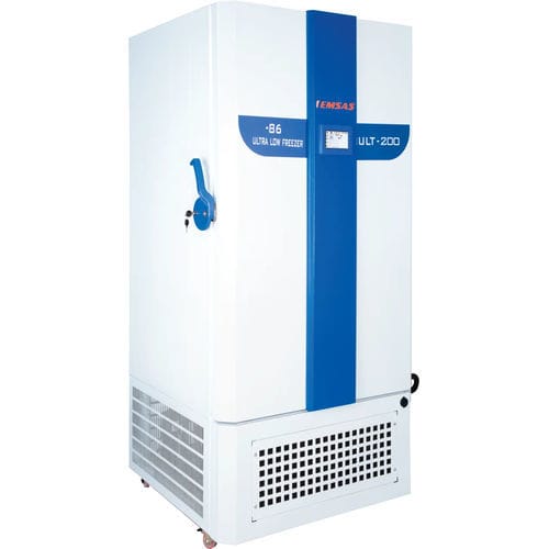 Gefrierschrank für Blutplasma - ULT 200  - EMSAS - vertikal / 1 Tür / korrosionsbeständig