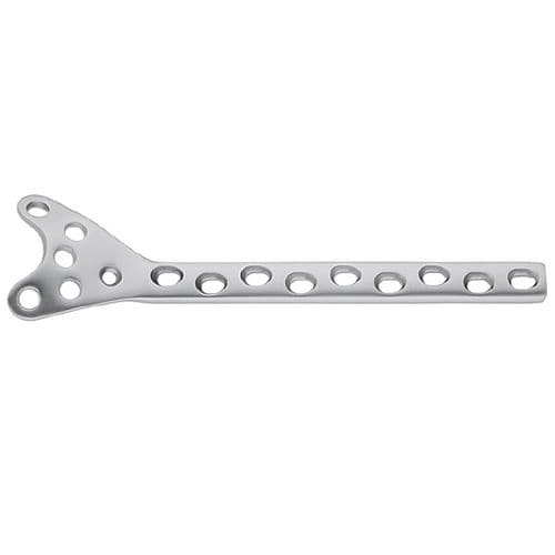 Kompressionsplatte für Oberschenkelknochen - 3-8 series - Erbrich Instrumente - seitlich / distal / Metall