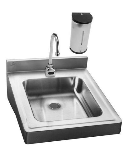 Spüle / 1 Station - HCL-23520-S-SPD - Just Manufacturing - Edelstahl / mit Infrarotbedienung / wandmontiert