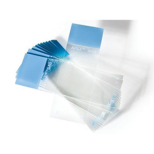 Selbstklebender Objektträger für Mikroskop - Apex  - Leica Biosystems - hydrophil / mit Farbbeschichtung / positiv geladen