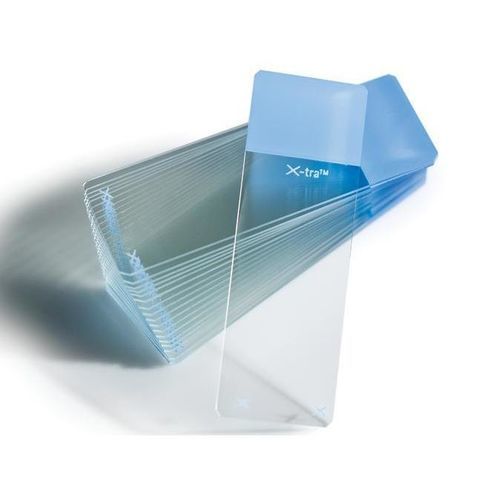 Objektträger für Mikroskop / für Zytologie - X-tra Clipped Corner  - Leica Biosystems - selbstklebend / mit Farbbeschichtung / hydrophob
