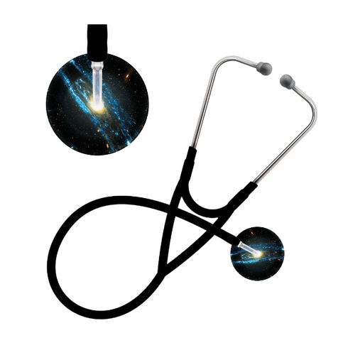 Stethoskop für Kardiologie - Outer Space - UltraScope - Flachkopf / Edelstahl