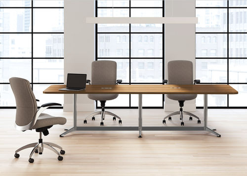 Esstisch - Footings - National Office Furniture - für Besprechungsraum / rechteckig / rund