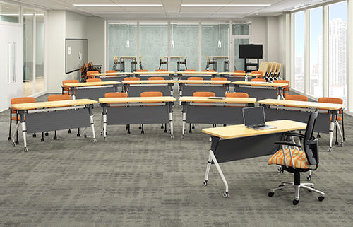Tisch für Besprechungsraum - Fold - National Office Furniture - rechteckig / faltbar / auf Rollen