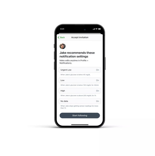 IOS-Applikation / Monitoring - Follow - Dexcom - medizinisch / Content-Sharing / Cybersicherheit