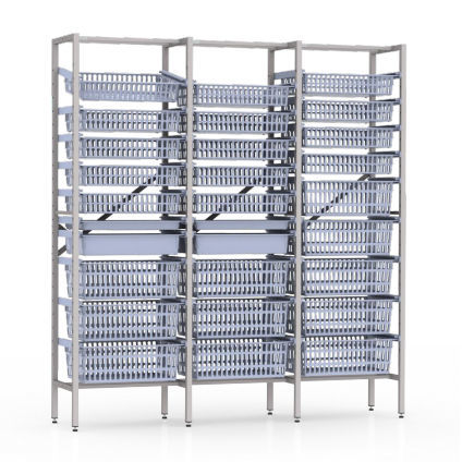 Modulares Regal - MS210684510 - MEDICAL MODULAR SYSTEM S.A. (MMS) - für Behälter