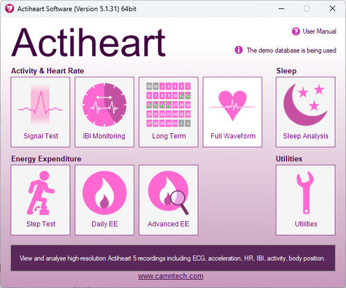 Herzfrequenzvariabilitätsanalyse-Software - Actiheart 5 - CamNtech - medizinisch / Datenanalyse / Management