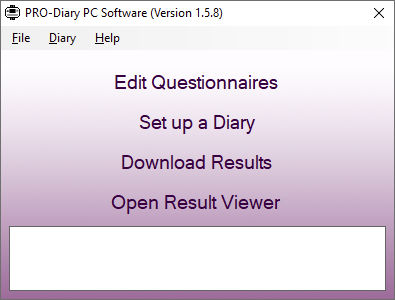 Medizinische Software - PRO-Diary - CamNtech - Analyse / Windows