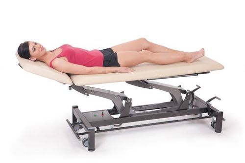 Elektrische Massageliege - TATRAS - Chattanooga International - auf Rollen / mit Kopfstütze / mit verstellbarer Rückenlehne
