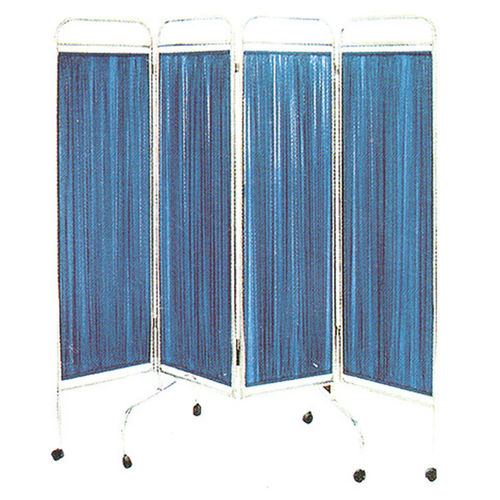 Medizinischer Bettschirm auf Rollen - SH-8104 - Jiangsu Suhong Medical Instruments - zusammenklappbar / 4-Flügel / Vorhang