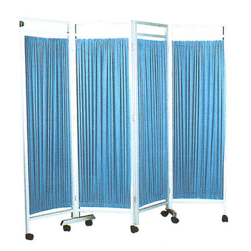 Mobiler Medizinischer Bettschirm - SH-8077 - Jiangsu Suhong Medical Instruments - zusammenklappbar / 4-Flügel / Vorhang