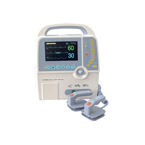 Manueller externer Defibrillator - HD-8000D - Jiangsu Hongdu Medical Technology - zweiphasig / EKG und SpO2-Monitor
