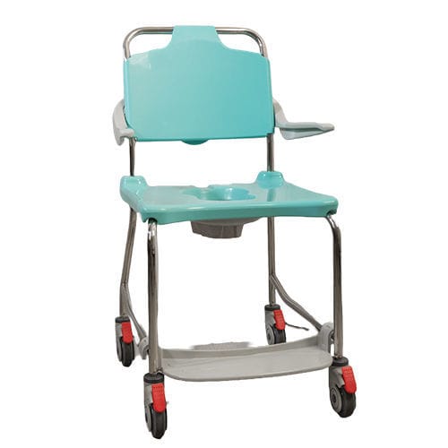 Garderobenstuhl mit Armlehnen - 600ZA001 - Vernacare - auf Rollen / Toilette / mit Fußstütze