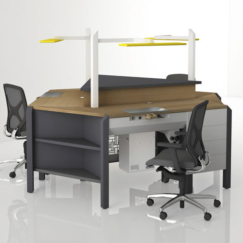 Arbeitsplatz für Dentallabors / mit Licht - COMP.18 - CATO - mit Schubladen / modular