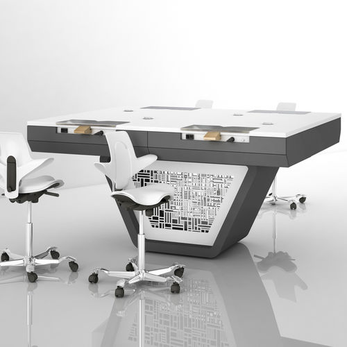 Arbeitsplatz für Dentallabors / mit Licht - COMP.21 - CATO - mit Schubladen / modular