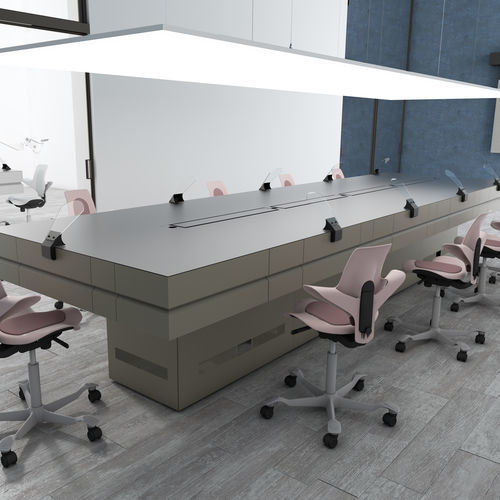Arbeitsplatz für Dentallabors / mit Regal - Sharp - CATO - mit Licht / mit Schubladen / modular