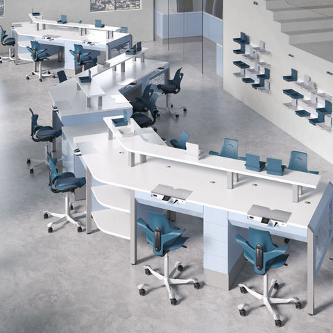 Arbeitsplatz für Dentallabors / Ausbildung - PROGETTO 4 - CATO - mit Waschbecken / mit Regal / mit Licht