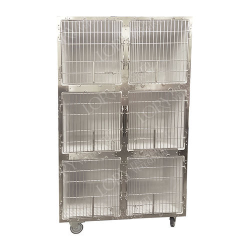 Tierkäfig / 6 Abteile - GAPVC002 - Lory Progetti Veterinari srl - auf Rollen / PVC