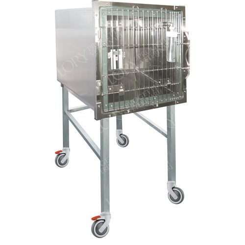 Tierkäfig für Katzen - GA037 - Lory Progetti Veterinari srl - auf Rollen / Edelstahl / 1 Modul