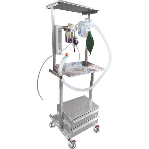 Anästhesiearbeitsplatz für Veterinärmedizin / für Kleintiere - ANE004/B - Lory Progetti Veterinari srl - auf Wagen