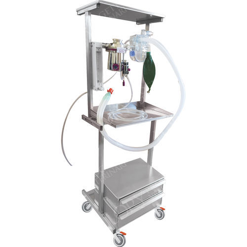 Anästhesiearbeitsplatz für Veterinärmedizin / für Kleintiere - ANE004/C - Lory Progetti Veterinari srl - auf Wagen