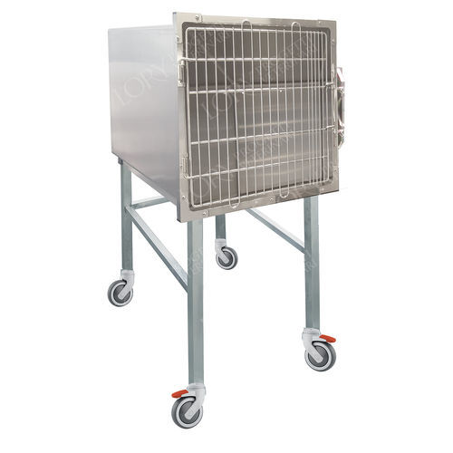 Tierkäfig für Katzen - GA030 - Lory Progetti Veterinari srl - auf Rollen / Edelstahl / 1 Modul
