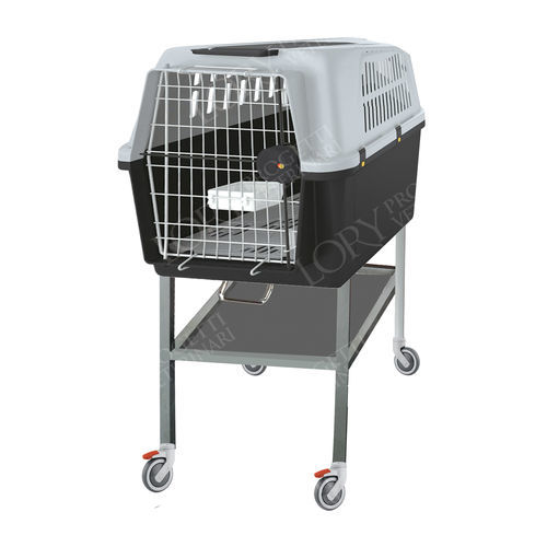 Tierkäfig für Katzen - BAR007 - Lory Progetti Veterinari srl - tragbar / auf Rollen / Edelstahl