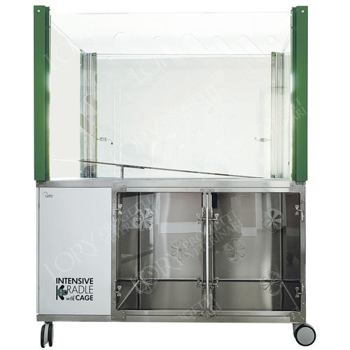 Tierkäfig für Intensivpflege - PENINSULA - Lory Progetti Veterinari srl - modular / auf Rollen / Edelstahl