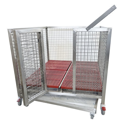 Modularer Tierkäfig - GA039 - Lory Progetti Veterinari srl - auf Rollen / Edelstahl / 1 Modul
