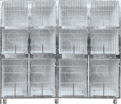 Modularer Tierkäfig - GAPVC007 - Lory Progetti Veterinari srl - auf Rollen / PVC