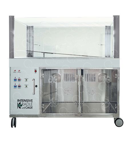 Tierkäfig für Intensivpflege - INT002 - Lory Progetti Veterinari srl - modular / auf Rollen / Edelstahl