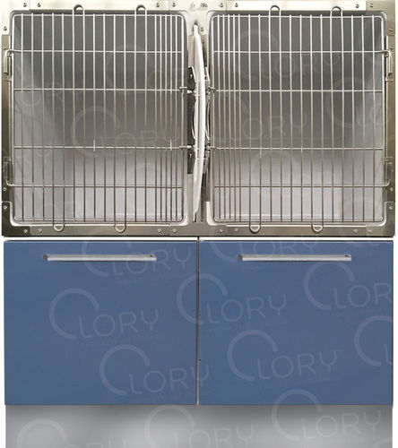 Tierkäfig / 2 Abteile - GAPVC009 - Lory Progetti Veterinari srl - zwei Brücken / PVC