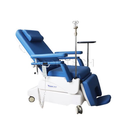 Elektrischer Blutentnahmesessel - BXD100B Pro - Rooe Medical - dreiteilig / auf Rollen / höhenverstellbar