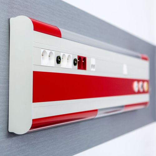 Wandmontierte Versorgungseinheit - MERYlight - INMED S.A. - horizontal / Patientenzimmer / mit Licht