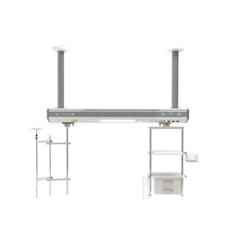 Deckenmontierter Verteilerbalken - CAROcare-premium - INMED S.A. - für Intensivpflege / für OP-Saal / mit 2 Armen