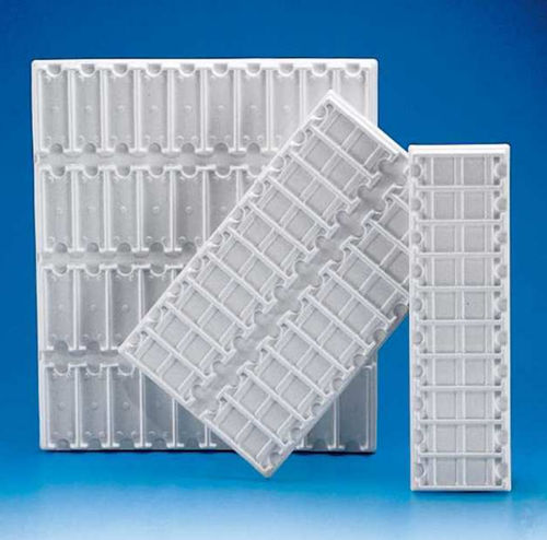 Tablett für Probentransport - 44-1308 series - BIO-OPTICA Milano - für Mikroskopie-Objektträger / Kunststoff / stapelbar