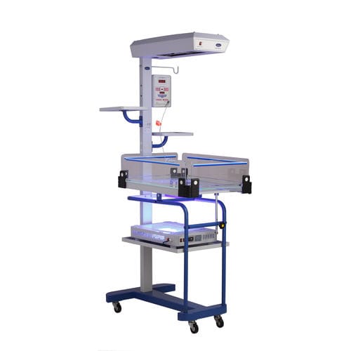 Wärmestrahler für Neugeborene / Trendelenburg - 2000 SLED - Neotech Medical Systems - auf Rollen / mit APGAR-Timer