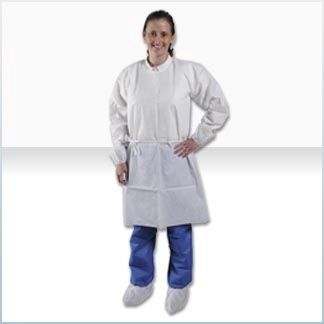Unisex-Besucherkittel - Critical Cover® BarrierTech® - ALPHA PROTECH - aus Polypropylen / aus Polyethylen / weiß