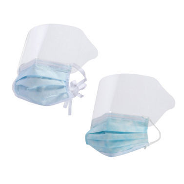OP-Maske / Niveau 1 - Critical Cover® ShieldMate® - ALPHA PROTECH - mit Visier / 25er-Packung / blau