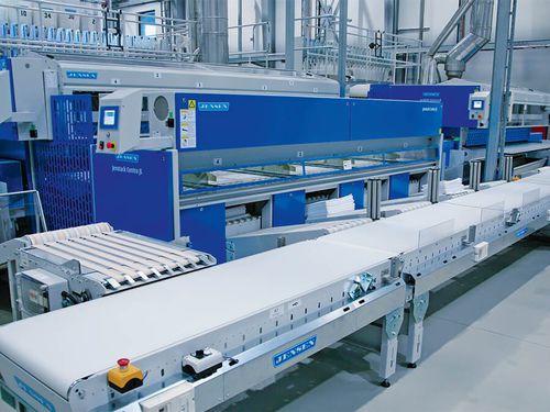 Faltmaschine für Laken / mit Stapelsystem - Centro JL - Jensen-Group