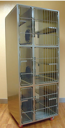 Tierkäfig für Katzen - 1200-50 - Tristar Vet - 3 Abteile / Edelstahl