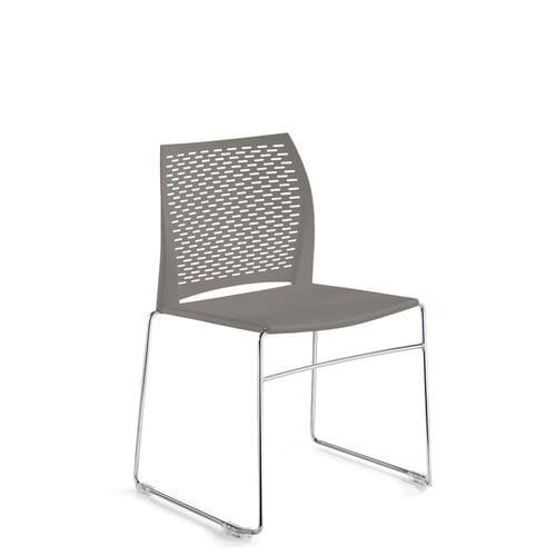 Bürostuhl für Wartezimmer - Net - Borgo - mit Armlehnen / stapelbar / ergonomisch