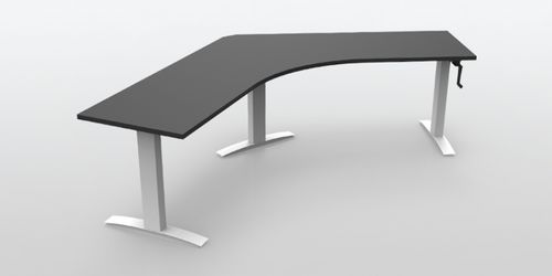 Höhenverstellbarer Schreibtisch - RISE Front Crank - ISE Group - manuell