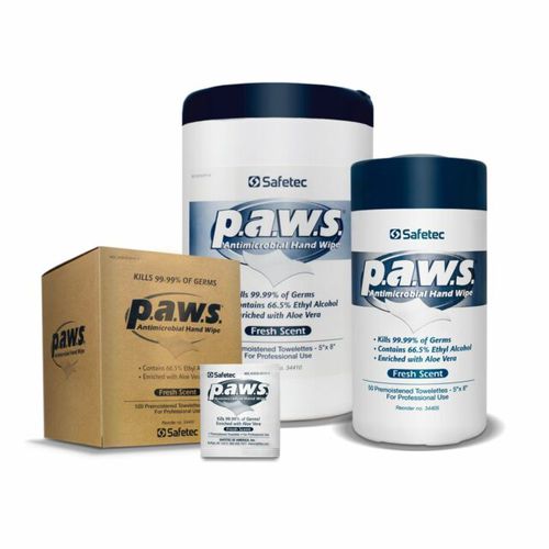 Feuchte Reinigungstücher / für die Handhygiene - p.a.w.s.® - Safetec of America
