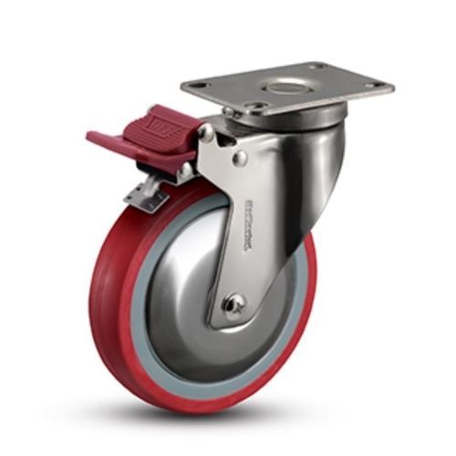 Edelstahlrad - SX   - MEDCASTER - mit Bremse / schwenkbar