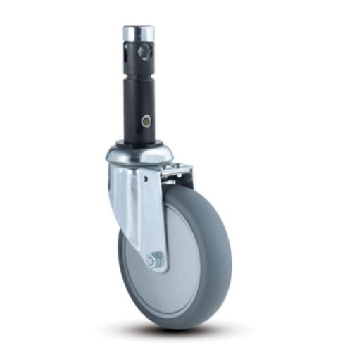 Gummirad - 390  - MEDCASTER - schwenkbar / mit Bremse