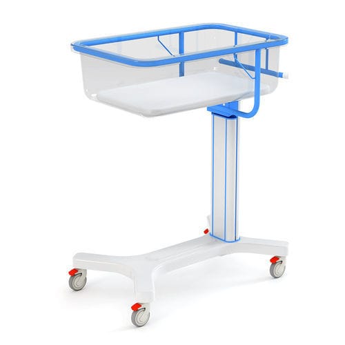 Wiege für Krankenhäuser auf Rollen - BM1 - TECHMED - höhenverstellbarer / Aluminium / transparent